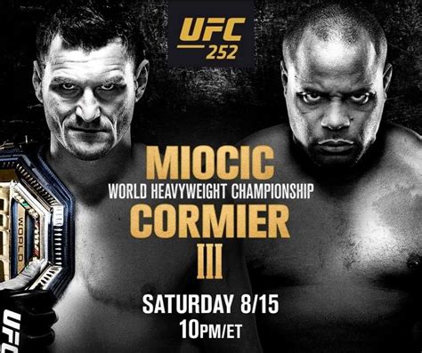 miocic vs cormier date.